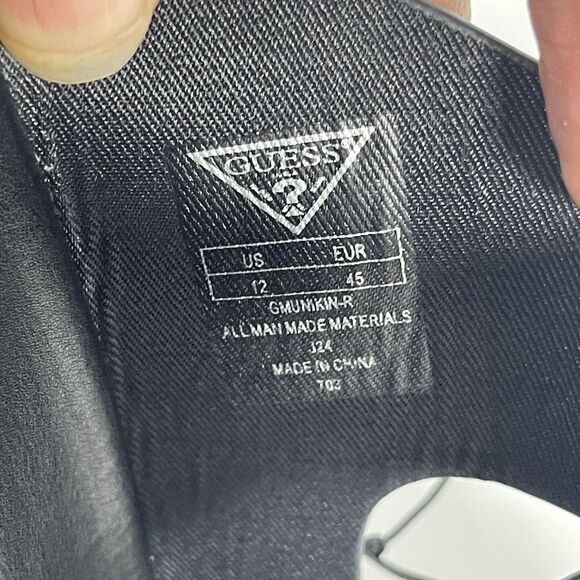 GUESS Men’s Double Strap Slide Sandals Black Logo Embossed Size 12M main image 7